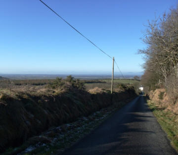Looking down from the Slieveardagh Hills